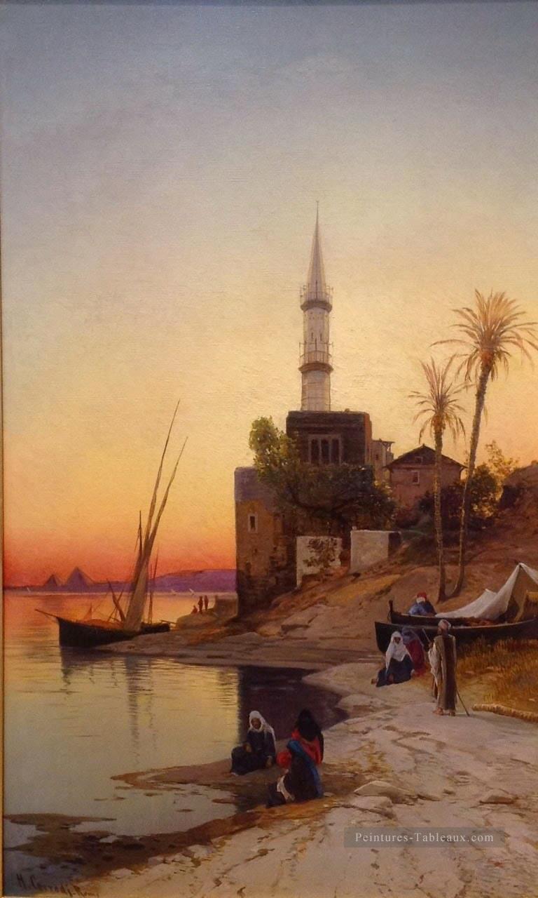 kiosque Hermann David Salomon Corrodi paysage orientaliste Peintures à l'huile